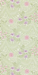 Morris & co Larkspur Olive/Lilac Wallpaper