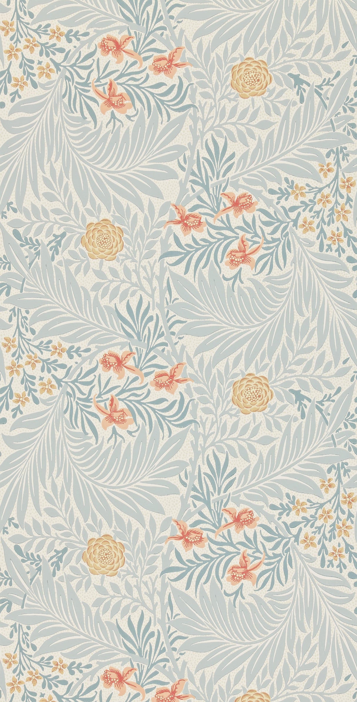 Morris & co Larkspur Slate/Russet Wallpaper