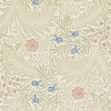 Morris & Co Larkspur Manilla/Old Rose Wallpaper