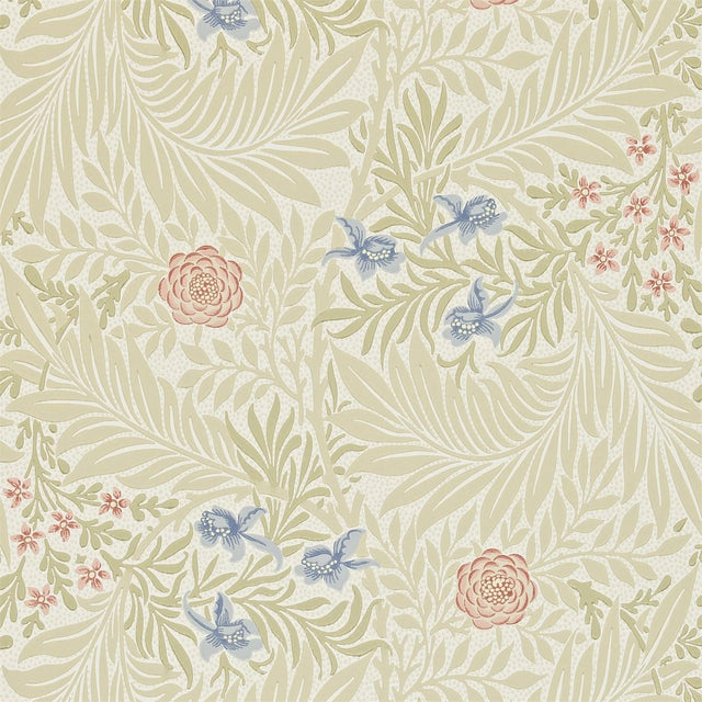 Morris & Co Larkspur Manilla/Old Rose Wallpaper