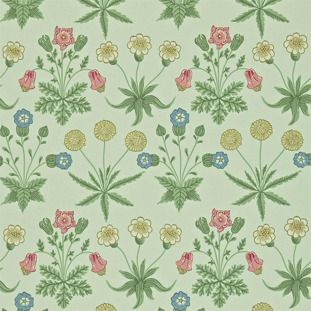 Morris & Co Daisy Pale Green/Rose Wallpaper