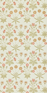Morris & co Daisy Coral/Manilla Wallpaper
