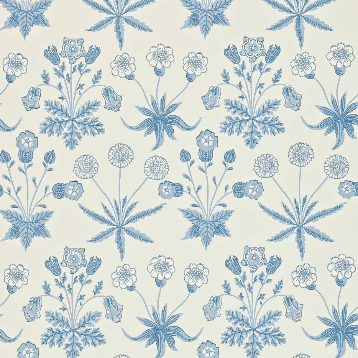 Morris & Co Daisy Blue/Ivory Wallpaper
