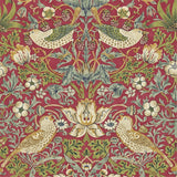 Morris & Co Strawberry Thief Crimson/Slate Wallpaper