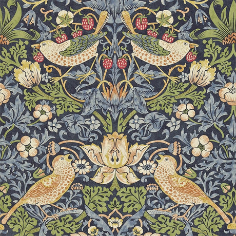 Morris & Co Strawberry Thief Indigo/Mineral Wallpaper