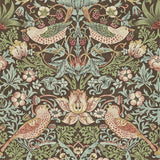 Morris & Co Strawberry Thief Chocoalte/Slate Wallpaper
