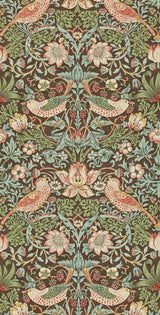 Morris & co Strawberry Thief Chocoalte/Slate Wallpaper