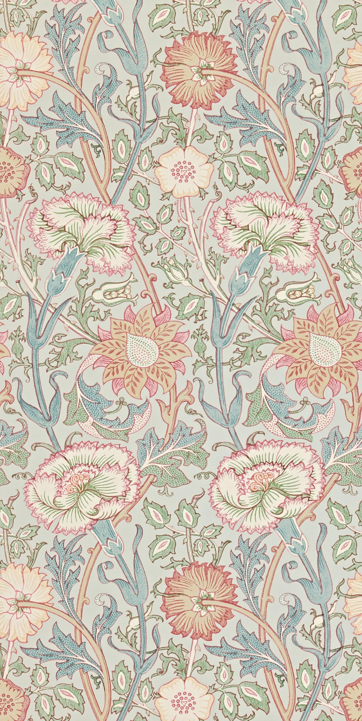 Morris & co Pink & Rose Eggshell/Rose Wallpaper