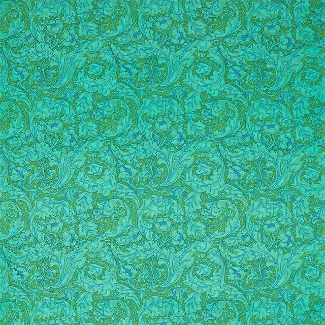 Morris & Co Bachelors Button Olive/Turquoise Fabric