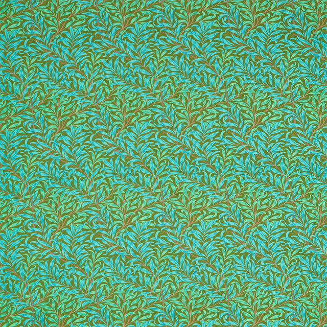Morris & Co Willow Bough Olive/Turquoise Fabric