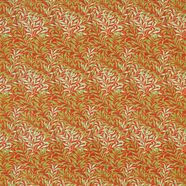 Morris & Co Willow Bough Tomato/Olive Fabric