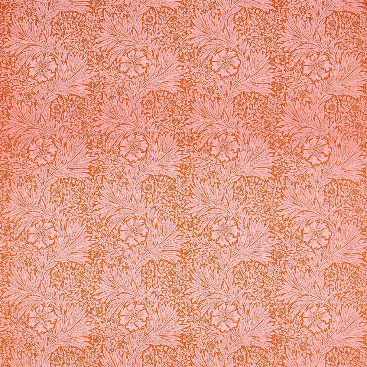 Morris & Co Marigold Orange/Pink Fabric