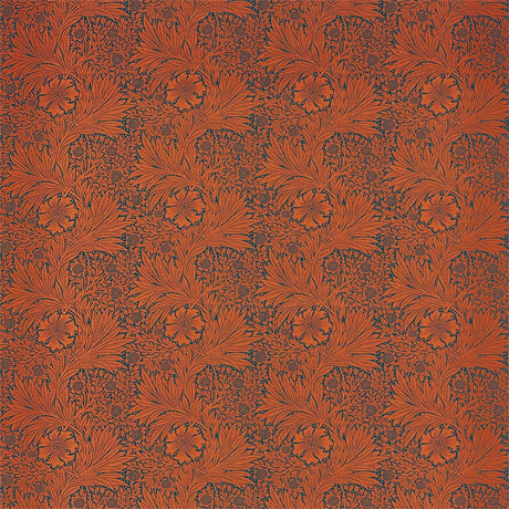 Morris & Co Marigold Navy/Burnt Orange Fabric