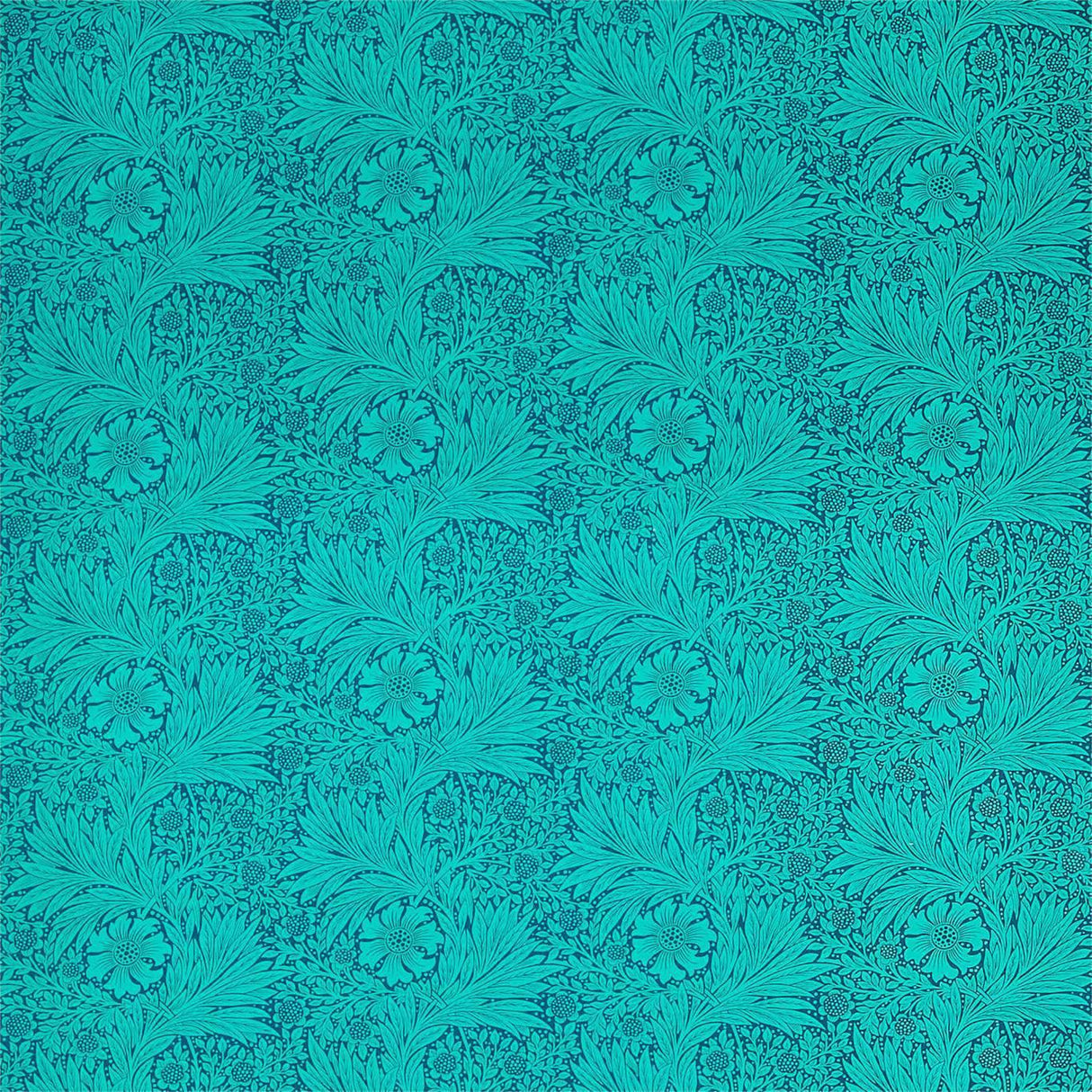 Morris & Co Marigold Navy/Turquoise Fabric