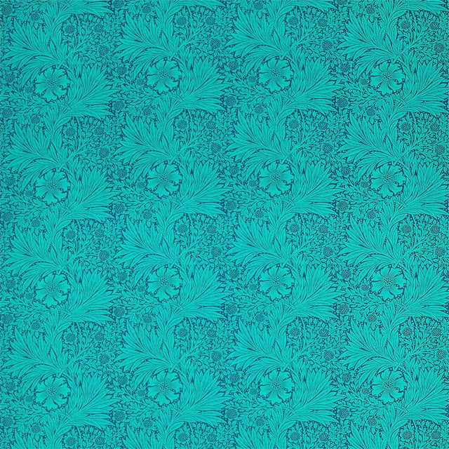 Morris & Co Marigold Navy/Turquoise Fabric