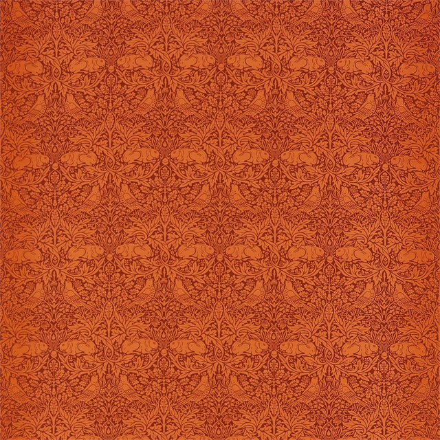 Morris & Co Brer Rabbit Burnt Orange Fabric