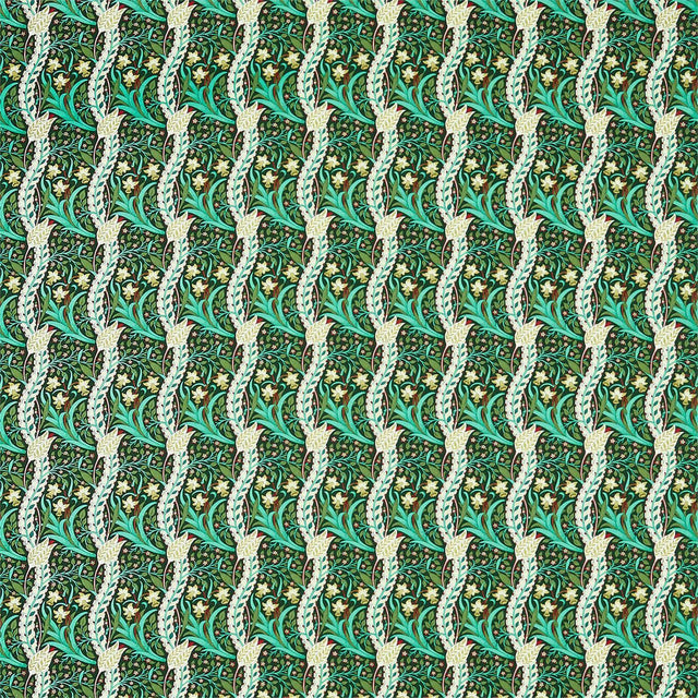 Morris & Co Daffodil Dark Olive Fabric