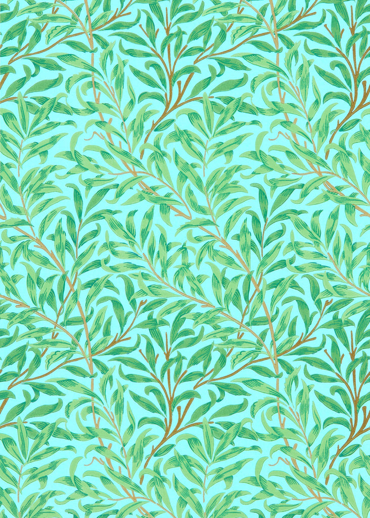 Morris & Co Willow Bough Sky/Leaf Green Wallpaper