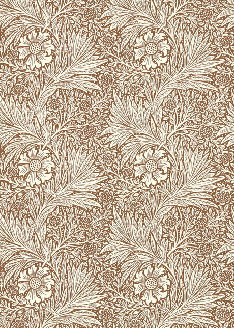Morris & co Marigold Chocolate/Cream Wallpaper