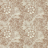 Morris & Co Marigold Chocolate/Cream Wallpaper