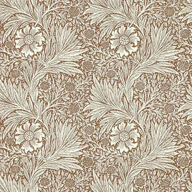 Morris & Co Marigold Chocolate/Cream Wallpaper