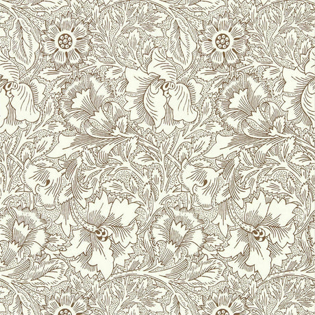 Morris & Co Poppy Cream/Chocolate Wallpaper