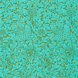 Morris & Co Bird & Anemone Olive/Turquoise Wallpaper