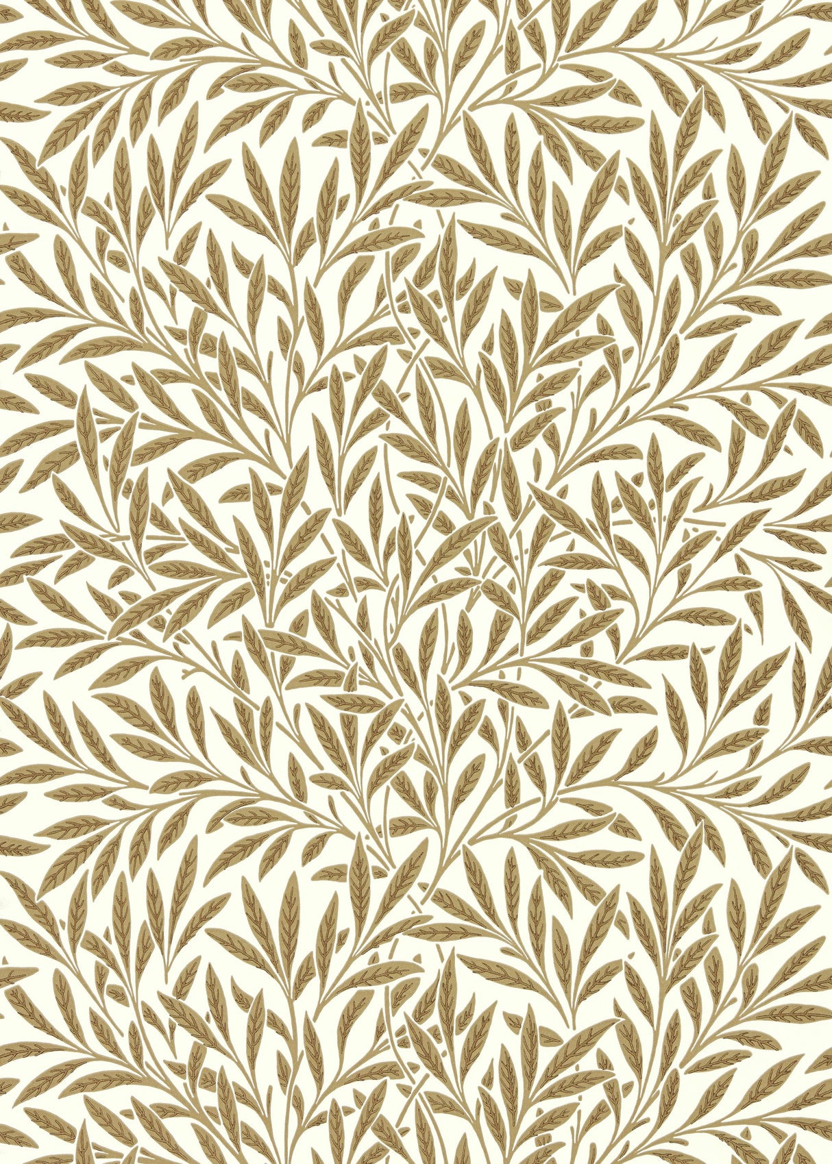 Morris & co Willow Cream/Brown Wallpaper