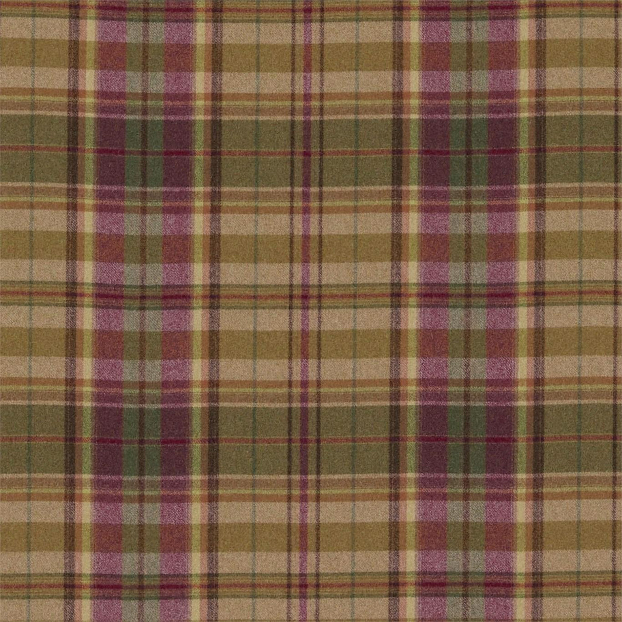 Sanderson Byron Caramel/Burgundy Fabric