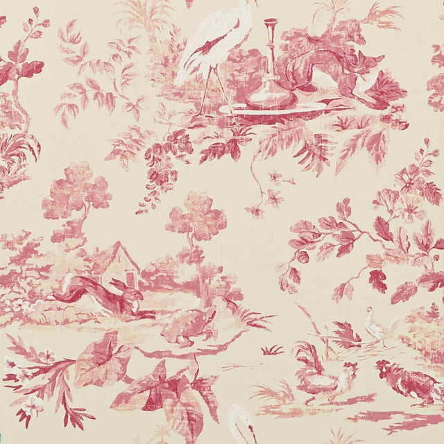 Sanderson Aesop's Fables Pink Wallpaper