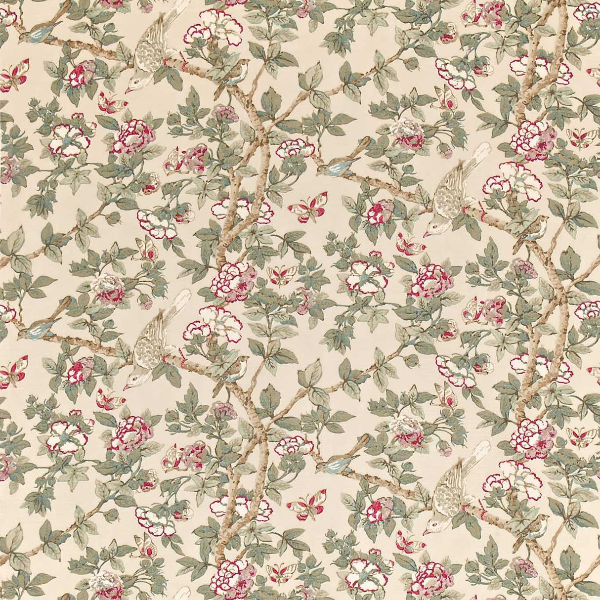 Sanderson Caverley Rose/ Pewter Fabric