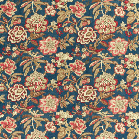 Sanderson Indra Flower Indigo/Cherry Fabric