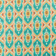Sanderson Niyali Teal/Saffron Fabric