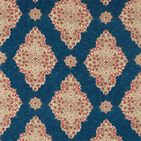 Sanderson Siam Diamond Cobalt/Flame Fabric
