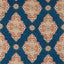Sanderson Siam Diamond Cobalt/Flame Fabric