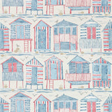 Sanderson Beach Huts Nautical Wallpaper