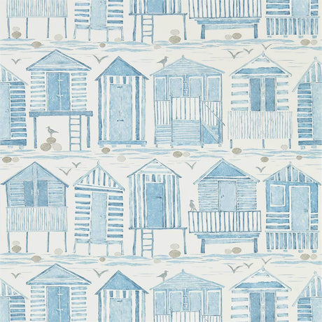 Sanderson Beach Huts Marine Wallpaper