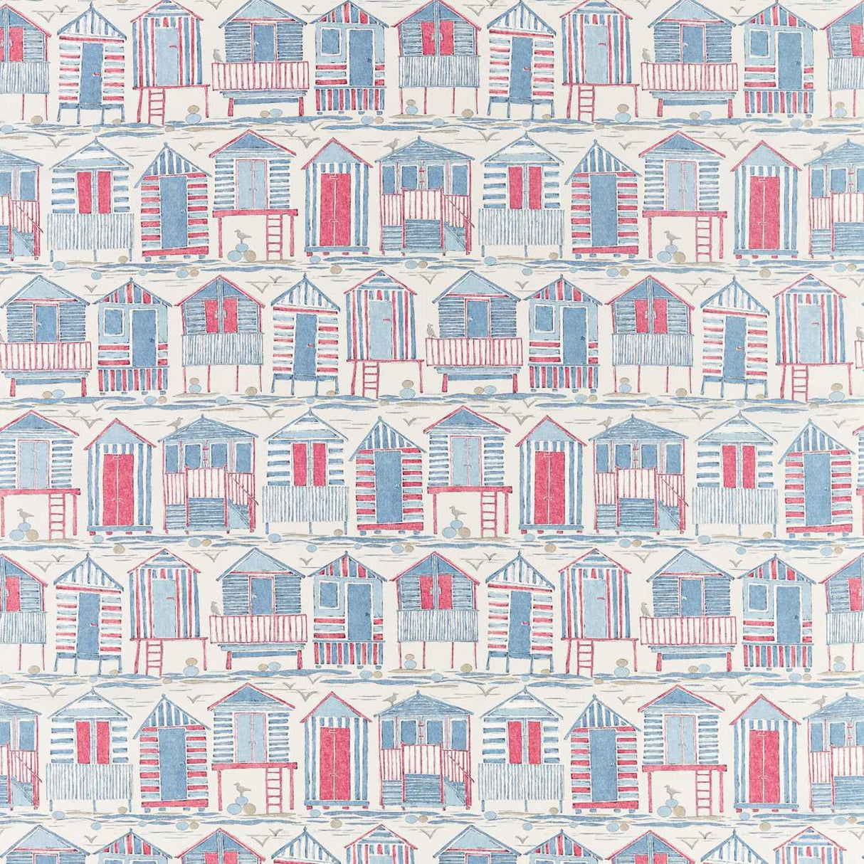 Sanderson Beach Huts Nautical Fabric