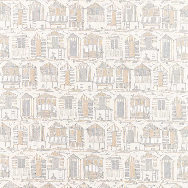 Sanderson Beach Huts Driftwood Fabric
