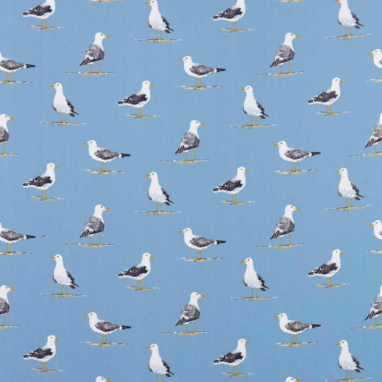 Sanderson Shore Birds Marine Fabric
