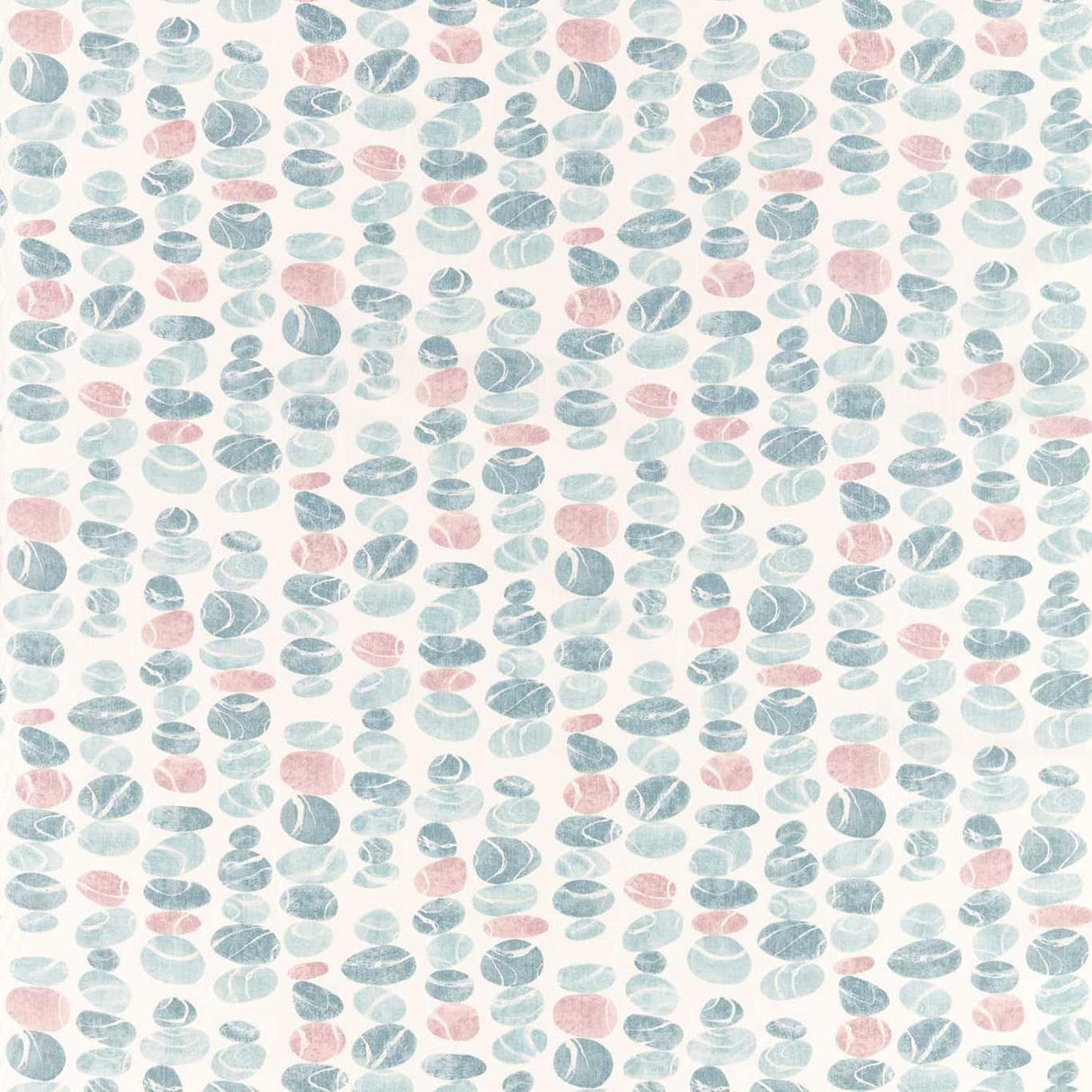 Sanderson Stacking Pebbles Sky/Blush Fabric