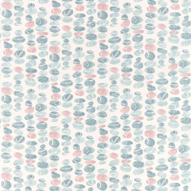 Sanderson Stacking Pebbles Sky/Blush Fabric