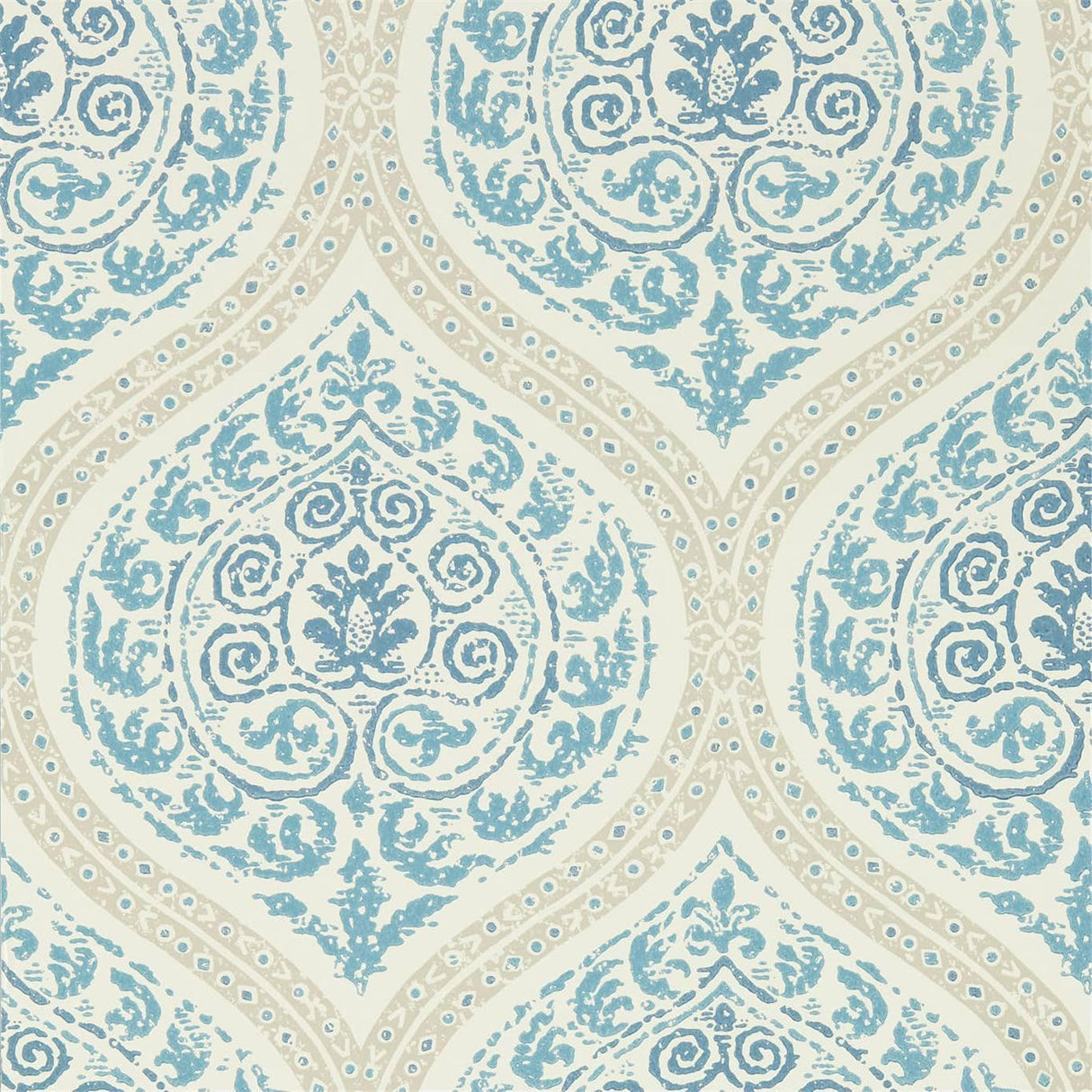 Sanderson Madurai Indigo Wallpaper