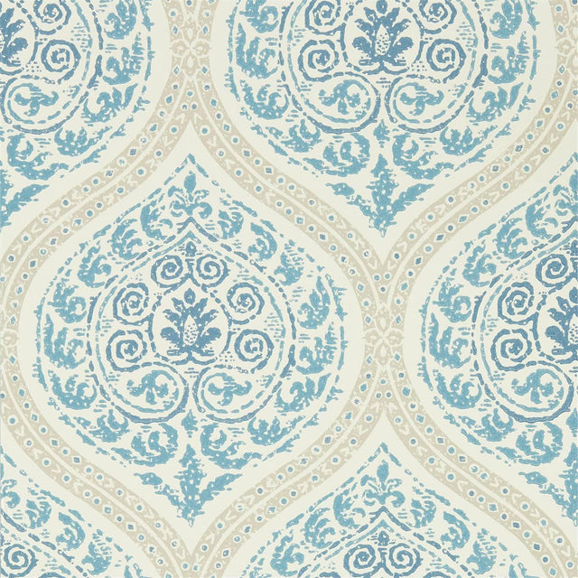 Sanderson Madurai Indigo Wallpaper