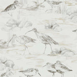 Sanderson Estuary Birds Chalk/Sepia Wallpaper