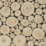 Sanderson Alnwick Logs Lacquer Black Wallpaper