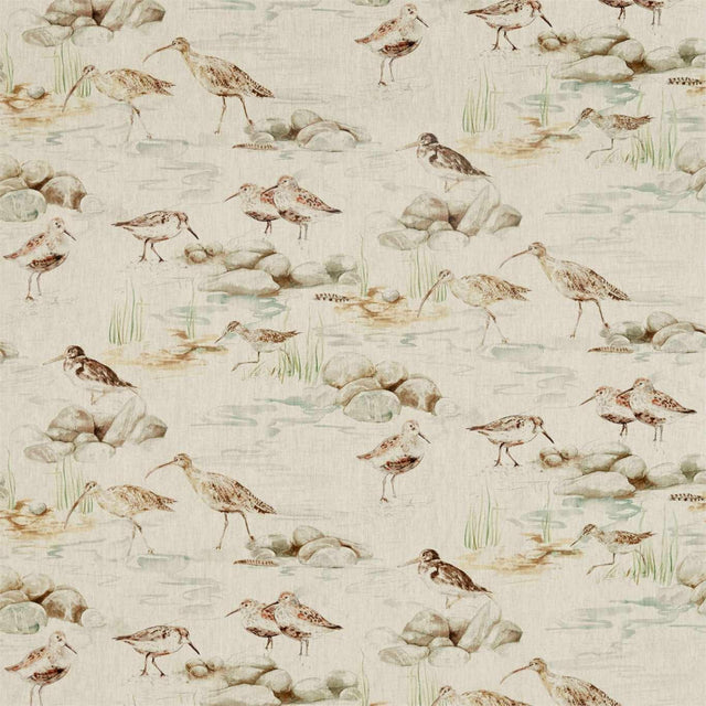 Sanderson Estuary Birds Linen Eggshell/Nest Fabric