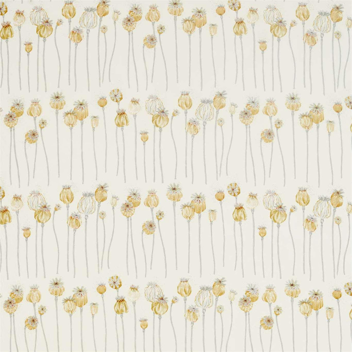 Sanderson Poppy Pods Sienna/Dove Fabric