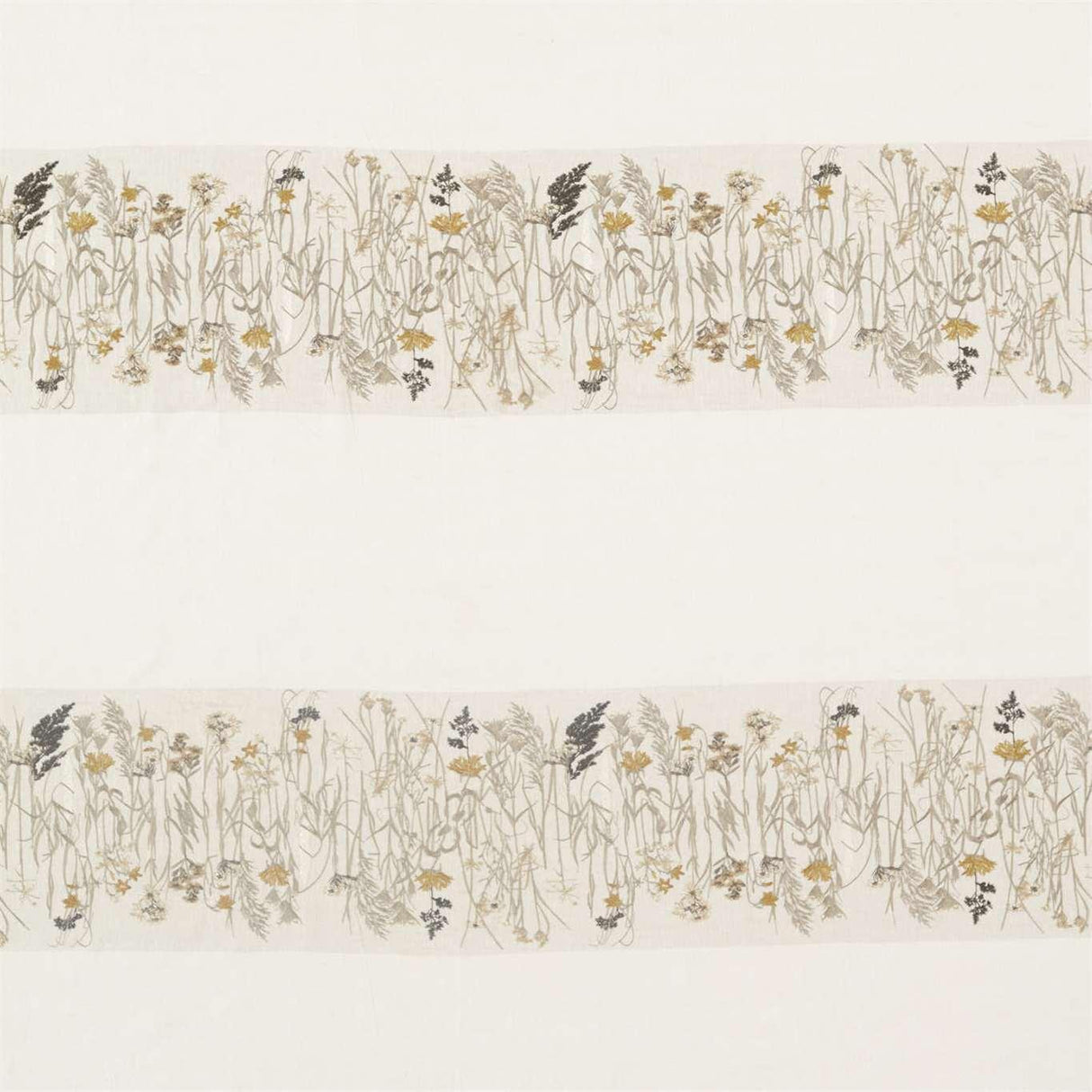 Sanderson Pressed Flowers Sable/Corn Fabric