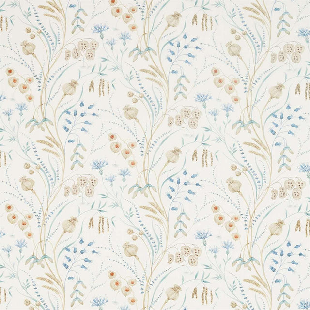 Sanderson Summer Harvest Cornflower/Wheat Fabric